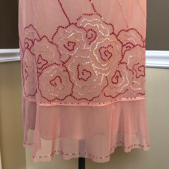 Vintage | BCBGMaxAzria | Sequin Mesh Midi Skirt - Picture 3 of 6